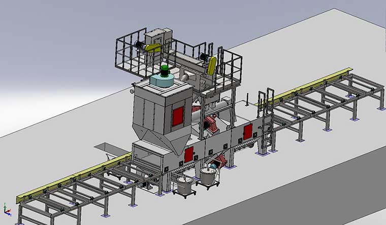小型型材结构件辊道通过式抛丸清理机 小型型材结构件辊道通过式抛丸清理机